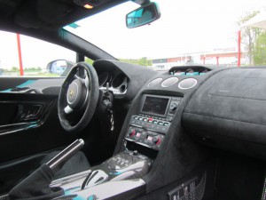 Intérieur alcantara de la Lamborghini